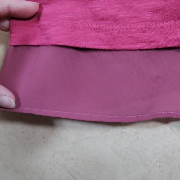 05174 LOGO by Lori Goldstein raspberry pink sleeveless knit top - Picture 7 of 13